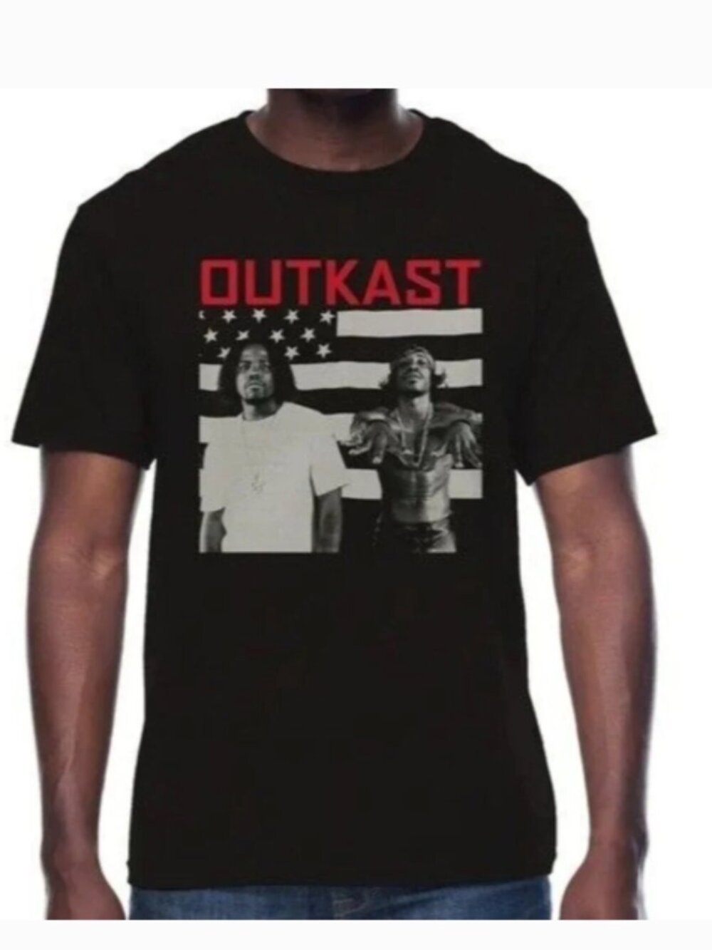 Mens OUTKAST t-shirt black & red 100% cotton - Size Small